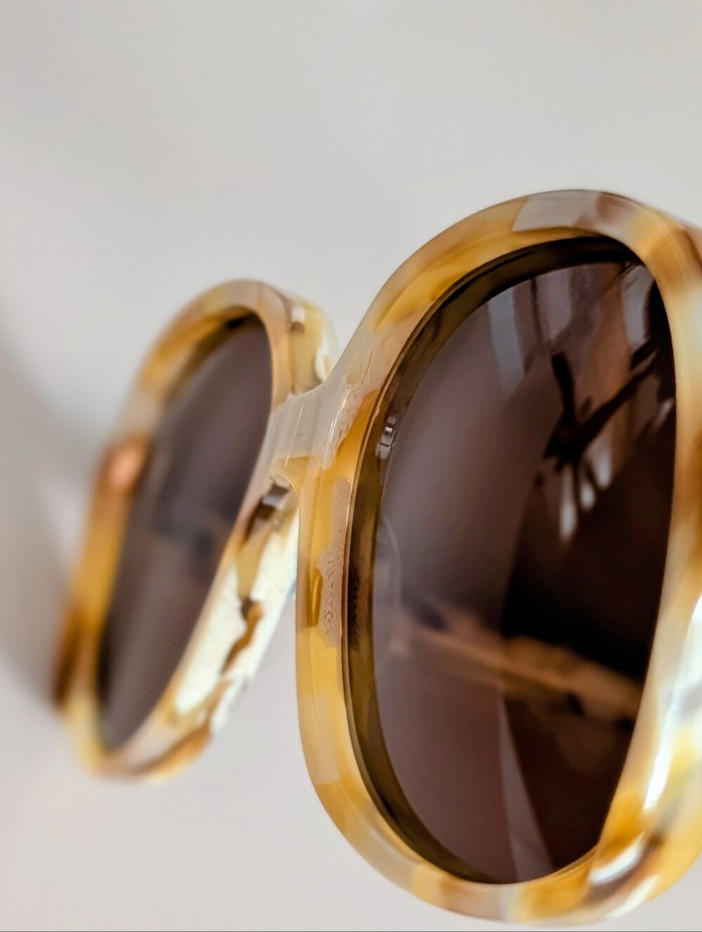 NWT Valentino Garavani Polarized Marble Brown Sunglasses Made in Italy - Picture 11 of 14